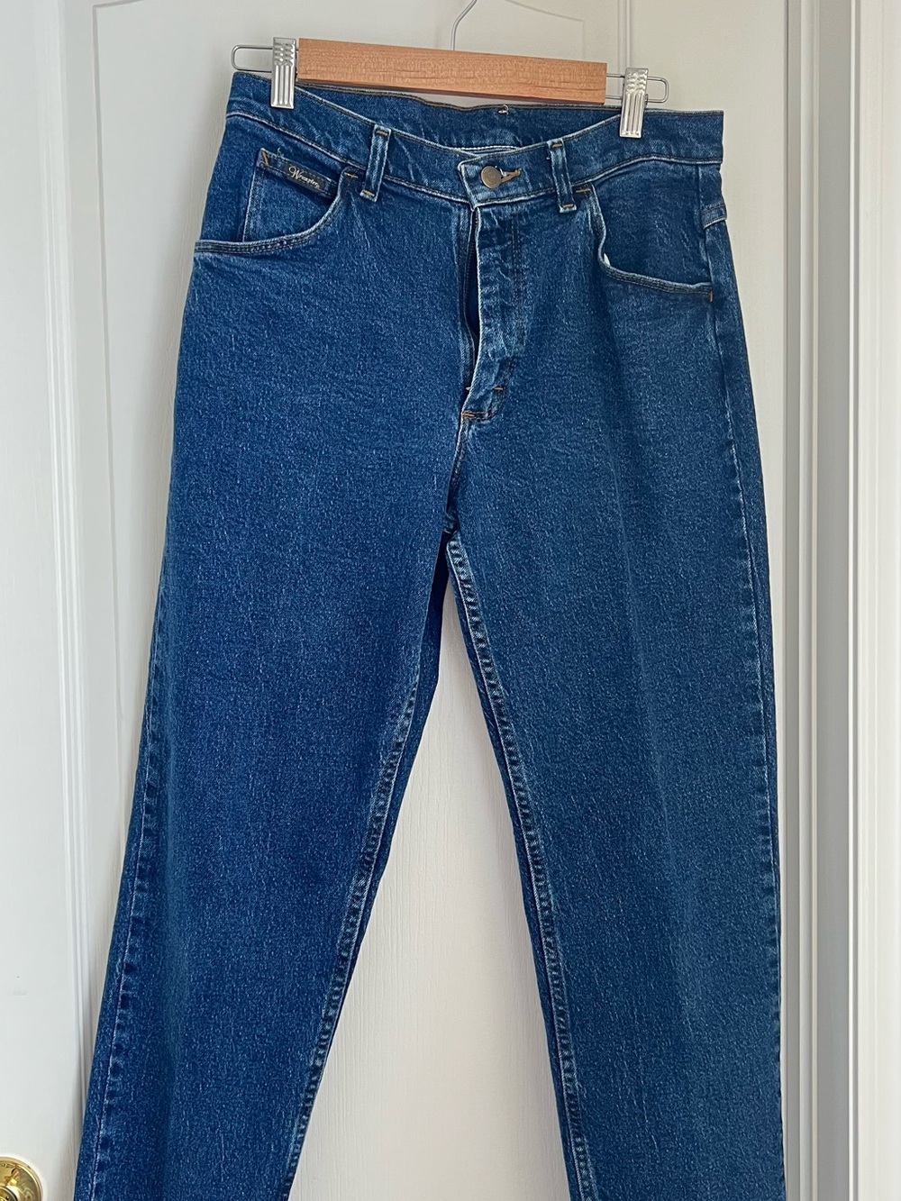 Wrangler Women's Dark Blue Straight-Leg Jeans